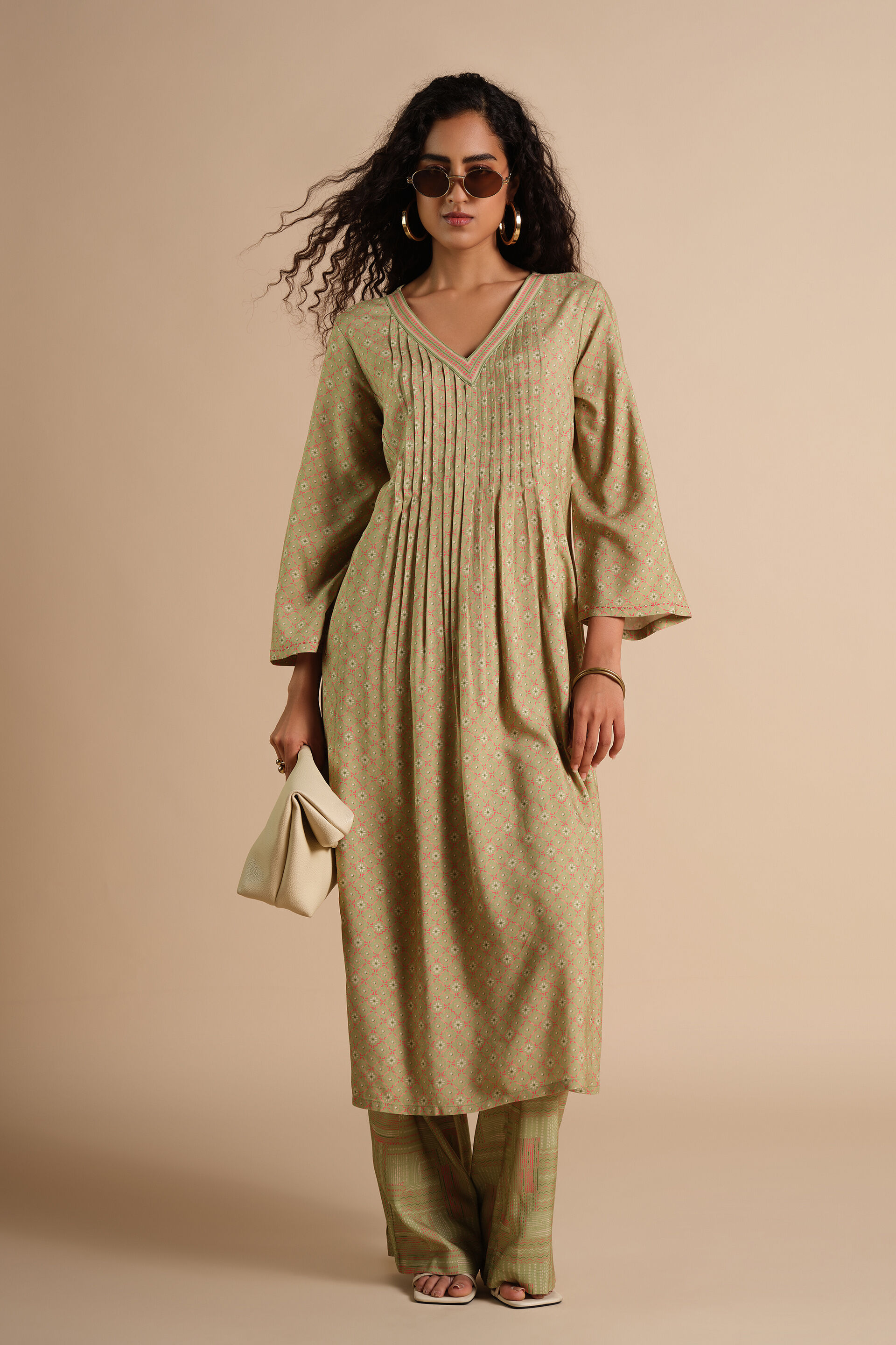 Sukoon Sa Kurta Set, Sage Green, image 2